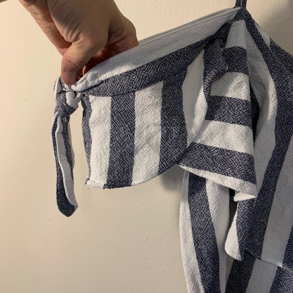 Misa Nicolette Off The Shoulder Striped Dress - Picture 6 of 8